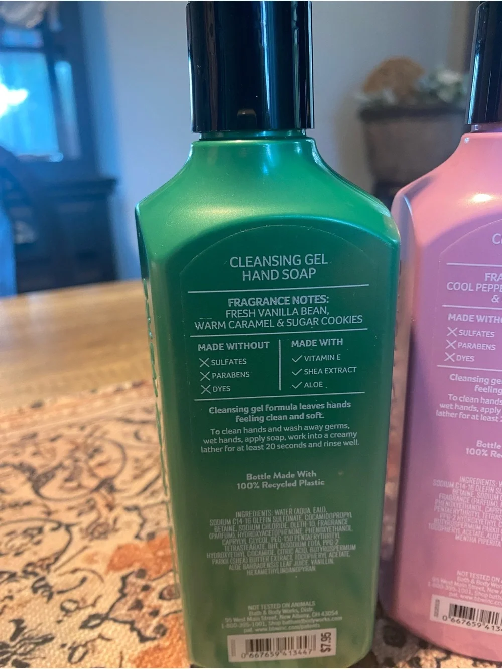 Bath & Body Works Vanilla Bean Noel & Twisted Peppermint cleansing gel hand soap